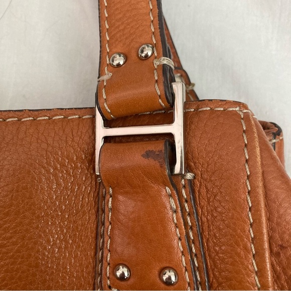 Vintage Y2K Fossil Leather Shoulder Bag Tan - Picture 6 of 12